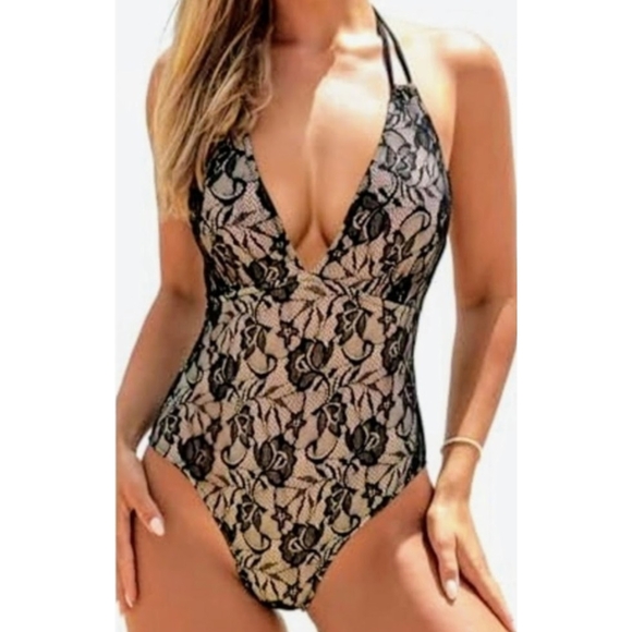 NWT XL Swimsuit Bundle | Whimsigoth Lace & Coquette Scalloped 1-PieceCoquetten - Picture 5 of 9